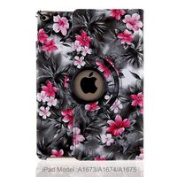 iPad Pro 9.7 Case, TOPCHANCES 360 Rotating PU Leather Folio Case Cover Stand for Apple iPad Pro 9.7inch 2016 Release A1673/A1674/A1675 (Black Camellia)