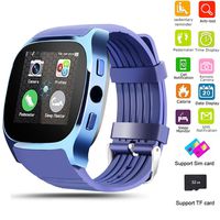 Smart Watch Bluetooth Unlocked Wristwatch Cell Phone With SIM TF Card Slot Camera Pedometer Sleep Monitoring for Men Boys Women Girls for IOS iPhone Android Samsung LG Motorola Huawei HTC (Blue)