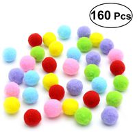 UEETEK 160PCS Cat Toys Assorted Color Soft Cat Toy Balls Kitten Toys Pompon Balls (Mix Color)