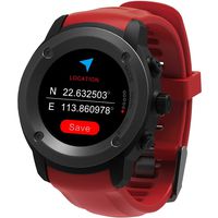 JIASD GPS Running Watch Outdoor Smartwatch Multi Function GPS Training Mode Distance Calorie Speed Time Count with Sleep/Heart Rate Monitor Weather Forecast Message Remind (Red)