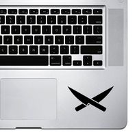 StickAny Palm Series Chef Knives Sticker for MacBook Pro, Chromebook, and Laptops (Black)