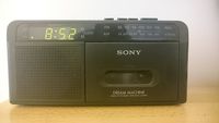 SONY CASSETTE PLAYER AM/FM RADIO DIGITAL CLOCK