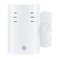 GE Wireless Doorbell Kit, 2 Melodies, 1 Push Button, 4 Volume Levels, 150 Ft. Range, White, 19298, Plug-In Receiver