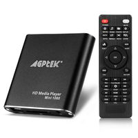 HDMI Media Player, AGPtek Black Mini 1080p Full-HD Ultra HDMI Digital Media Player for -MKV/RM- HDD USB Drives and SD Cards