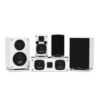 Fluance Elite Series Compact Surround Sound Home Theater 5.0 Channel Speaker System Including Two-Way Bookshelf, Center Channel, and Rear Surround Speakers - White (SX50WHC)