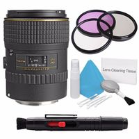 Tokina 100mm f/2.8 at-X M100 AF Pro D Macro Autofocus Lens for Canon EOS (International Model) +Deluxe Cleaning Kit + Lens Cleaning Pen + 55mm 3 Piece Filter Kit