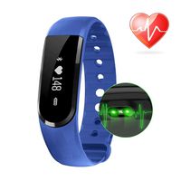 Fitness Tracker Heart Rate Monitor,COOLEAD ID101HR Waterproof Bluetooth Sleep Monitor Music Control,Activity Health Tracker,Pedometer Step Counter,Smart Bracelet Wristband for Android/IOS Phone（Blue)