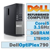 Dell OptiPlex 790 SFF/Core i5-2400 Quad @ 3.1 GHz/3GB DDR3/1TB HDD/DVD-RW/WINDOWS 7 PRO 32 BIT