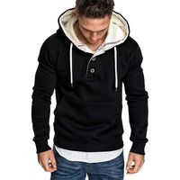 Simayixx Men Hoodies Pullover, Men's Fashion Workout Sweatshirts Plus Size Adjustable Hood Solid Sweater Tops Outerwear