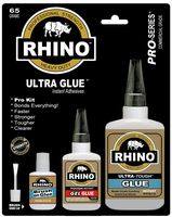 Rhino Glue Pro Kit, Heavy Duty 65 Gram Clear