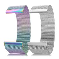 Find-MyWay Compatible with Fitbit Versa Bands/Versa 2/Versa Lite Bands,Versa Accessories Wristband Stainless Steel Bracelet for Women Men Strap for Fitbit Versa/Lite/Special Edition