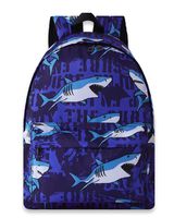 Funnycokid Christmas Kids Cool School Bags Shark Backpack Boys Girls Waterproof Bookbags for Outdoor Sports/Camping/Hiking for Middle Junior High School Student