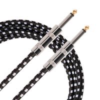 Donner Guitar Cable 18 Feet, Premium Electric Instrument Bass Cable AMP Cord 1/4 Straight To Straight Black White
