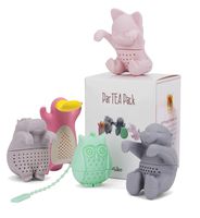 Tea Infuser Set for Loose Tea - Get the Cute Animal Tea strainer ParTea Pack for More Enjoyable Tea Times with Friends and Family, 5-pack, Multi Color