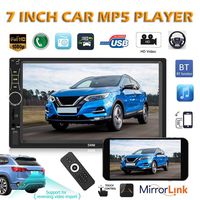 HuaiQing 7 inch Double DIN Car Stereo Player with Bluetooth, SWM A7 Touch Screen DVD Audio FM Radio Receiver in-Dash Head Unit MP5 Player