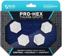 Sliq Gaming PS4 Pro-Hex Thumb Stick Grips - PlayStation 4 - White