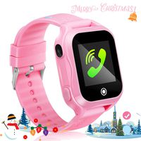 GUANLV Kids Smartwatch Kids Smart Watch Phone with Waterproof and App Remote Control Unlocked Kids SmartWatches Phone with Voice Chat Touch Screen Camera Compatible with Android and iOS (Pink)