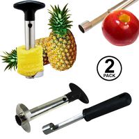 Pineapple Corer and Apple Corer - Pineapple Corer Slicer Peeler Stainless Steel , 3 in 1 Tool , Get a Set of 2 Items All Together!