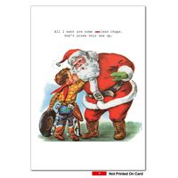 1111 'Asless Chaps' - Funny Merry Christmas Greeting Card with 5" x 7" Envelope by NobleWorks