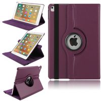 TechCode iPad 9.7 Protective Cover 2018, 360 Degrees Rotating Multi Function Screen Protective Flip Folio Stand Smart Cover for Apple iPad 9.7 inch 2018/2017 Release Tablet (Purple)