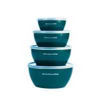 Kitchenaid KC176BXDTA Prep Bowls with Lids, Set of 4, Deep Teal