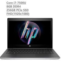 HP Probook 440 G5 14" Full HD FHD (1920x1080) Business Laptop (Intel Core i7-7500U, 8GB DDR4 RAM, 256GB PCIe NVMe M.2 SSD) Fingerprint, Backlit KB, Bluetooth, Type C, HDMI, VGA, Windows 10 Pro