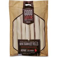 Good Lovin' Traditional Mini Rawhide Roll Dog Chews, 5.5 oz.