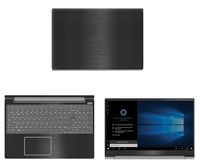 decalrus - Protective Decal for Lenovo IdeaPad 330s (15.6" Screen) Laptop Black Texture Brushed Aluminum Skin case Cover wrap BAlenovoIdeapad330s_15Back