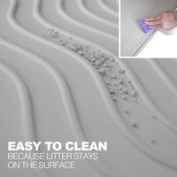 PetFusion Toughgrip Cat Litter Mat - (Large). [Easy Surface Cleaning, No More Mold Or Mildew, Waterproof FDA Grade Silicone, Longer Lasting Accident Protection]