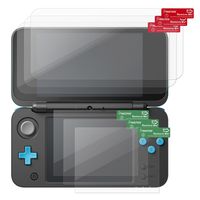 For Nintendo New 2DS XL Screen Protector, Insten 3-Pack Top Bottom Clear LCD Screen Protector [Anti-Fingerprint] [Bubble-Free] Shield Guard Film compatible with Nintendo New 2DS XL