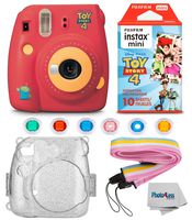 Fujifilm Instax Mini 9 Instant Camera - Toy Story 4 Edition, Fuji Instax Mini Instant Film Toy story (10 Sheets), Glitter Hard Case, - Mini 9 Accessory Bundle