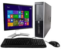 2018 HP Desktop Computer Package with 19in Monitor(Brands May Vary) (Core I5 Upto 3.4GHz,4GB,250GB,WiFi,VGA,DP,DVD,Windows 10-Multi Language-English/Spanish/French) (CI5)(Renewed)