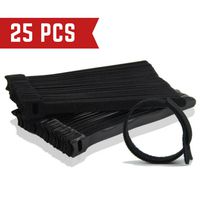 25PCS Reusable Cable Zip Ties - Electronics Wire Organizer Cord - Hook and Loop Fastener 8" x 0.5"