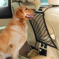 Jeeke Car Dog Barrier for SUV Vehicles,Stretchable Car Pet Seat Net Organizer Dog Disturb Barrier (Black, 18.3x9.3inch)