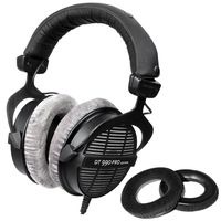 Beyerdynamic DT-990-Pro-250 Headphones with Dekoni Audio Velour Replacement Ear Pad set