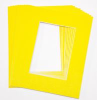 topseller100, Pack of 10 YELLOW 16x20 Picture Mats Matting with White Core Bevel Cut for 11x14 Pictures