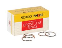 School Smart Nickel Plated Steel Loose Leaf Ring, 1-1/2 Inches, Pack of 100