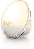 Philips Wake-Up Light Alarm Clock with Colored Sunrise Simulation and Sunset Fading Night Light, White (HF3520)