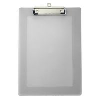 Officemate Plastic Clipboard Letter Size with Low Profile Clip, Assorted Transparent Colors (83007)