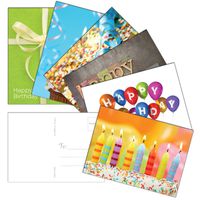 Note Card Cafe Birthday Postcard | 60 Pack | It's Your Birthday | 4.25 x 6 in Standard Size Mail USPS Stamp | Assorted Set for Wedding, Baby, Bridal Shower, Birthday