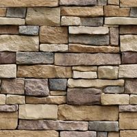 Stone Peel and Stick Wallpaper - Self Adhesive Wallpaper - Removable Contact Paper, Wall Paper, or Shelf Paper - 3D Faux Textured Stone Wall Look - Brick Wallpaper - (1, 17.71" Wide x 393" Long)