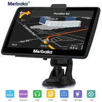 Marbaka GPS Navigation for car, 7 inch HD Capacitive Touch Screen GPS Navigation System with 8G Memory, Attach Sunshade,Free Lifetime Maps Update,Pre-Install Newest North America map