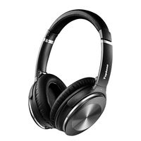 Active Noise Cancelling Headphones, Toptone Foldable Lightweight Bluetooth Headphones Over Ear with Mic Hi-Fi Sound Deep Bass, Comfortable Protein Earpads ANC Wireless Headphones