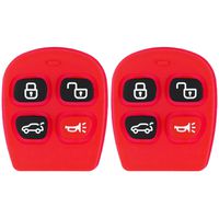 qualitykeylessplus Two Replacement 4 Button Hatch Rubber Pads for Kia Remote Key Fob with Free KEYTAG