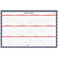 AT-A-GLANCE 2018-2019 Academic Year & Regular Year Wall Calendar, Erasable, X Large, 24 x 36, Emma Moroccan (W1116M-550SB)