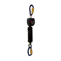 3M DBI-SALA Nano-Lok 3101235 Self Retracting Lifeline, 6', 3/4" Dynema Polyester Web, Aluminum Carabiner, Swiveling Anchor Loop with Aluminum Carabiner, Blue