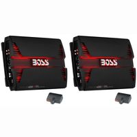 Boss Audio 4000W Monoblock D Car Audio Amplifier LED Amp w/Remote (2 Pack)
