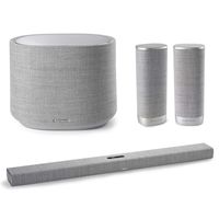 Harman Kardon Citation Bar Smart Soundbar with Google Assistant, Citation Surround Speakers and Citation Wireless 10" Subwoofer (Gray)