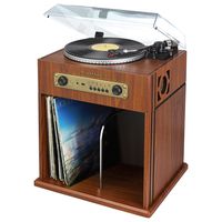 Studebaker Stereo Turntable with Bluetooth Receiver and Record Storage Compartment, SB6059