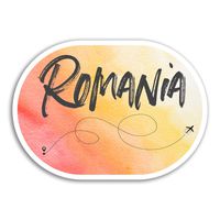 2 x 10cm Romania Vinyl Stickers - Balkans Travel Sticker Luggage Laptop #17923 (10cm Wide)